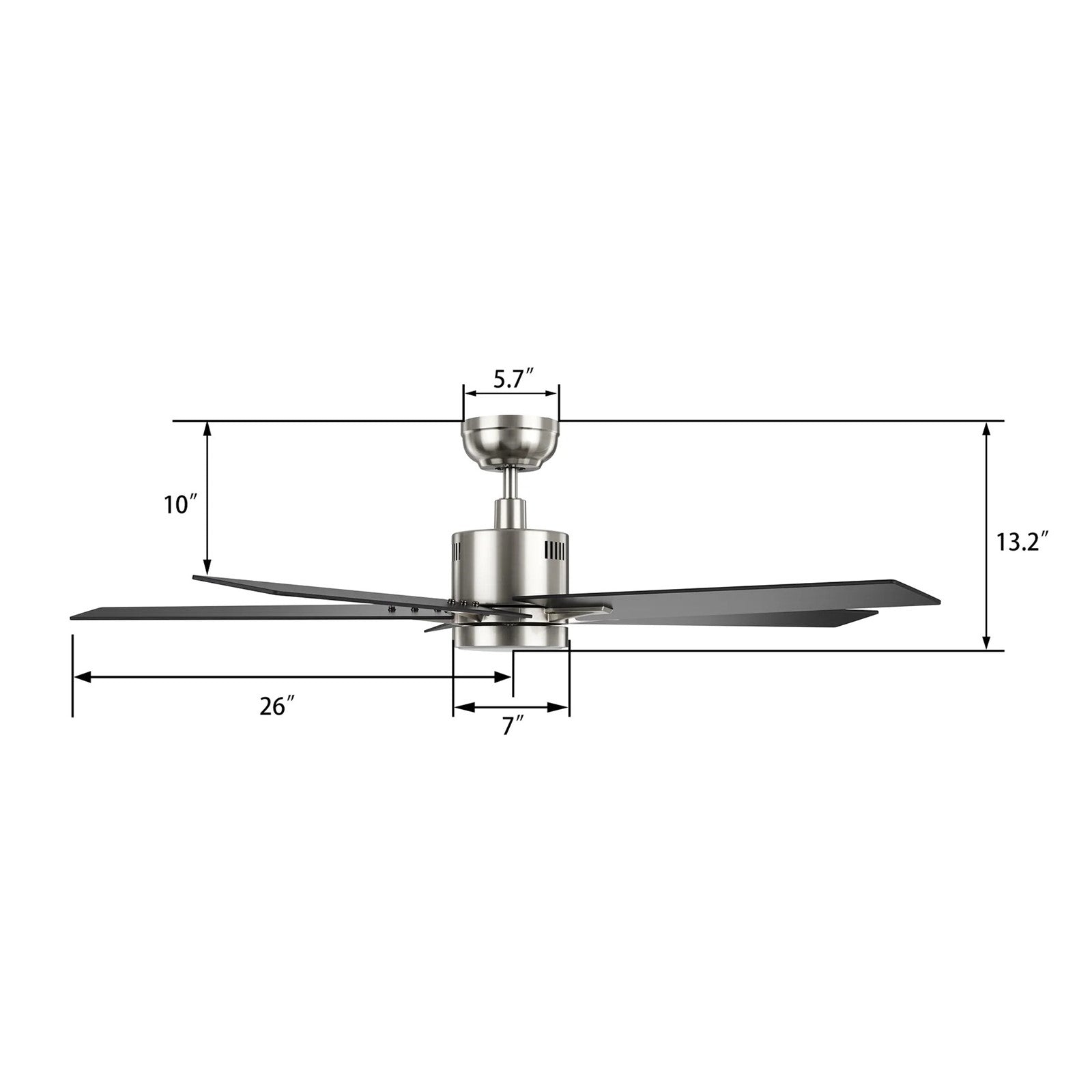 Carro Montgomery 52in 5-Blade Smart Ceiling Fan | Modern Brushed Nickel Black and Plywood Blades | Living Room & Bedroom | 13.2 | Model SFR525G3-L11-S2-1