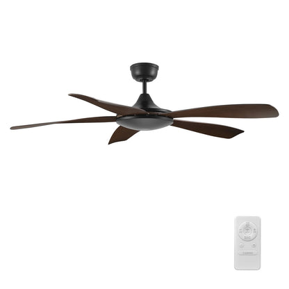 Carro Salem 52in 5-Blade Smart Ceiling Fan | Modern Black and High-Quality Plywood | Large Living Room & Family Room | 52 x 52 x | Model SFR525G4-N10-BW-1