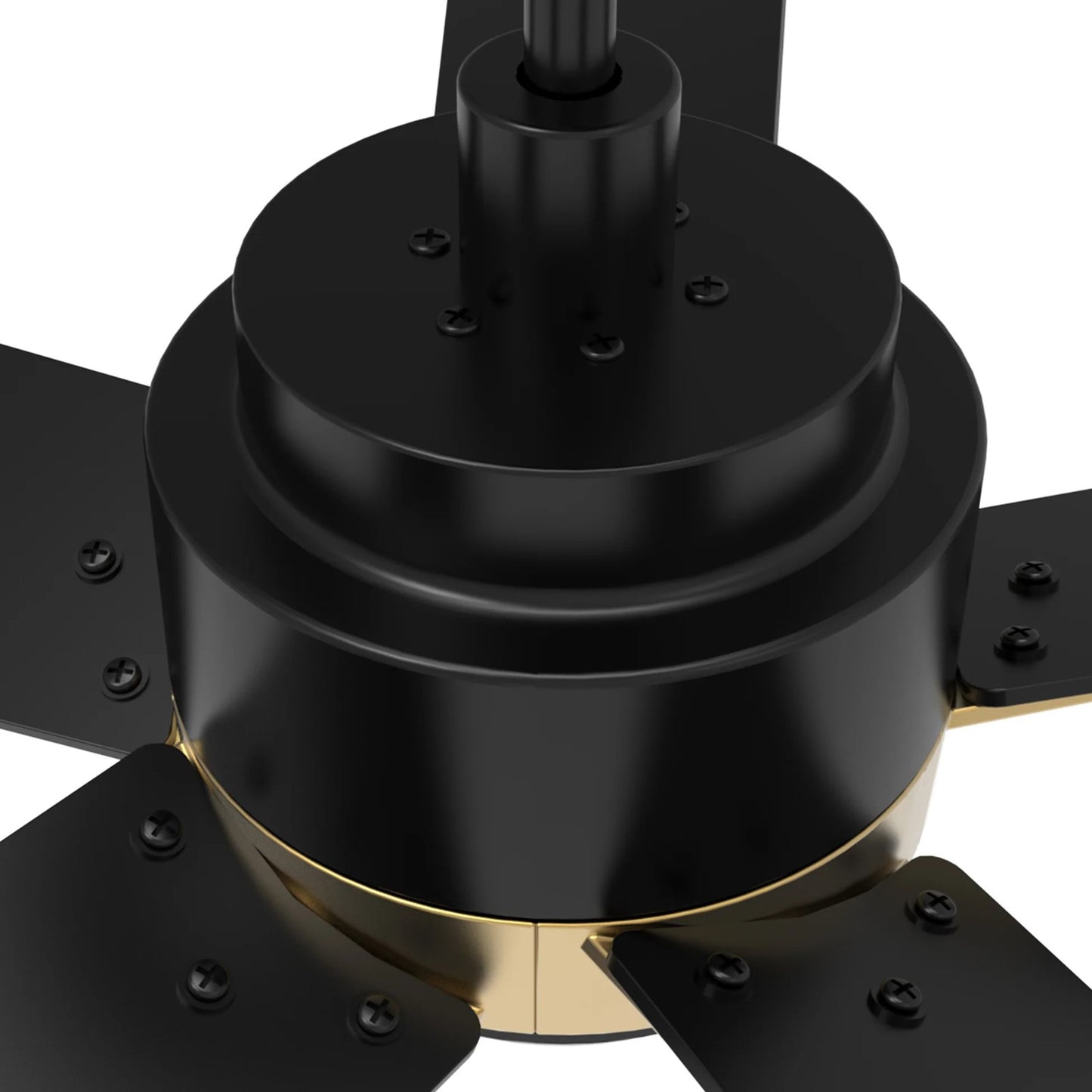 Carro Ascender 52in 5-Blade Smart Ceiling Fan | Modern Black Gold and High-Quality Plywood with LED | Large Living Room & | Model SFR525J1-L11-B2-1G