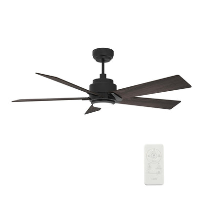 Carro Ascender 52in 5-Blade Ceiling Fan | Black Walnut Plywood Blades | Living Room, Bedroom & Covered Patio | 52 x 52 x 14.7 | Model SFR525J1-L11-B5-1