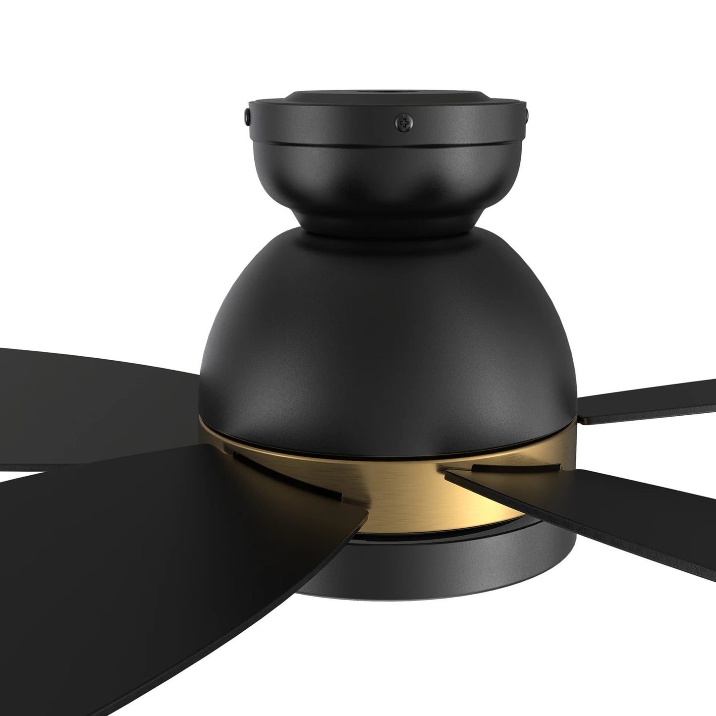 Carro Fremont 52in Flush Mount Smart Ceiling Fan | Black Gold Plywood Blades and Integrated LED | Large Living Rooms & | Model SFR525Q5-L12-B2-1-FMA