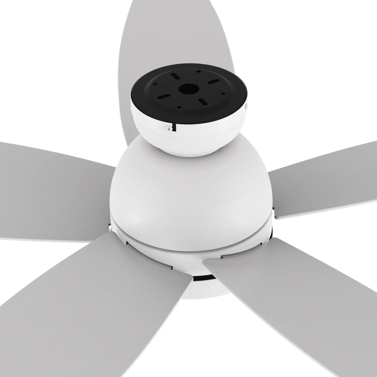 Carro Fremont 52in 5-Blade Flush Ceiling Fan | White Plywood Blades and Integrated LED | Living Room & Covered Patio | 52 x | Model SFR525Q5-L12-W1-1-FM