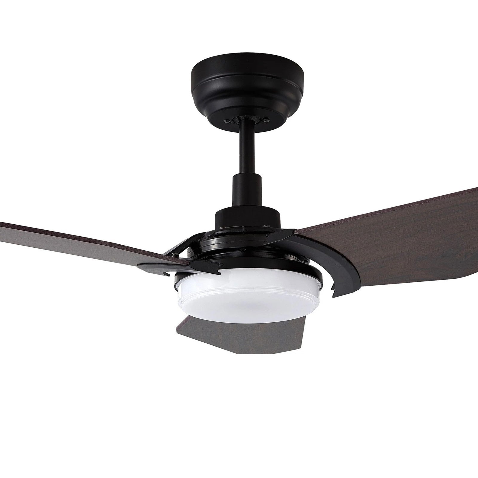 Carro Kaj 56in 3-Blade Smart Ceiling Fan | Black Plywood Blades and Integrated LED | Living Room & Covered Patio | 56 x 56 x 13.4 | Model SFR563B-L12-B2-1