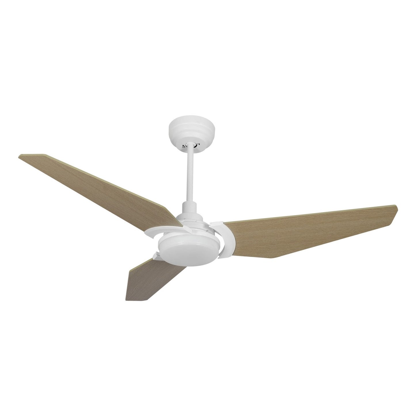 Carro Kaj 56in 3-Blade Smart Ceiling Fan | White Chestnut Plywood Blades | Living Room & Covered Patio | 56 x 56 x 13.4 in | Model SFR563B-L12-W6-1