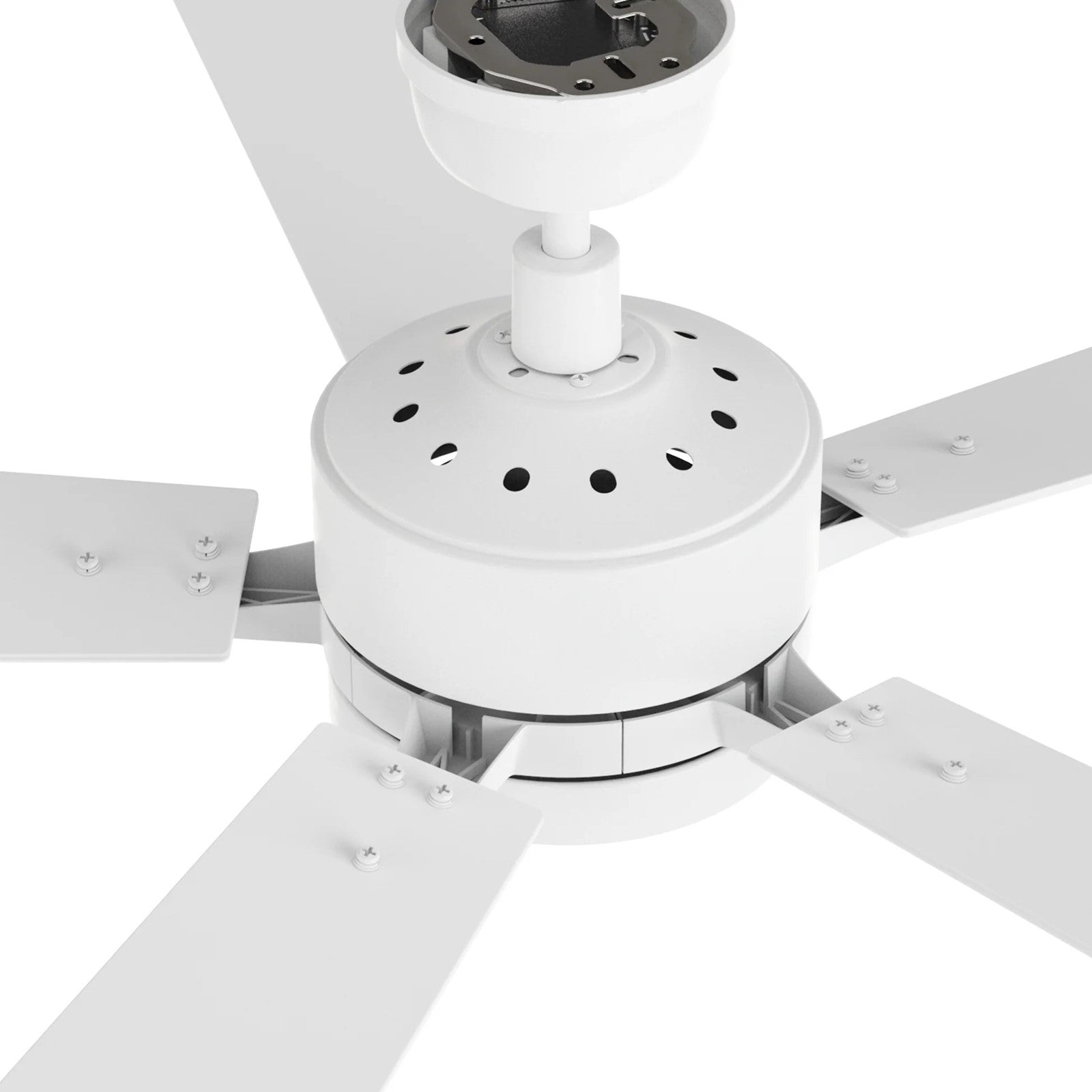 Carro Appleton 56in 5-Blade Smart Ceiling Fan | Modern White Plywood Blades | Living Room & Covered Patio | 15 x 56 x 56 in | Model SFR565E-L12-W1-1