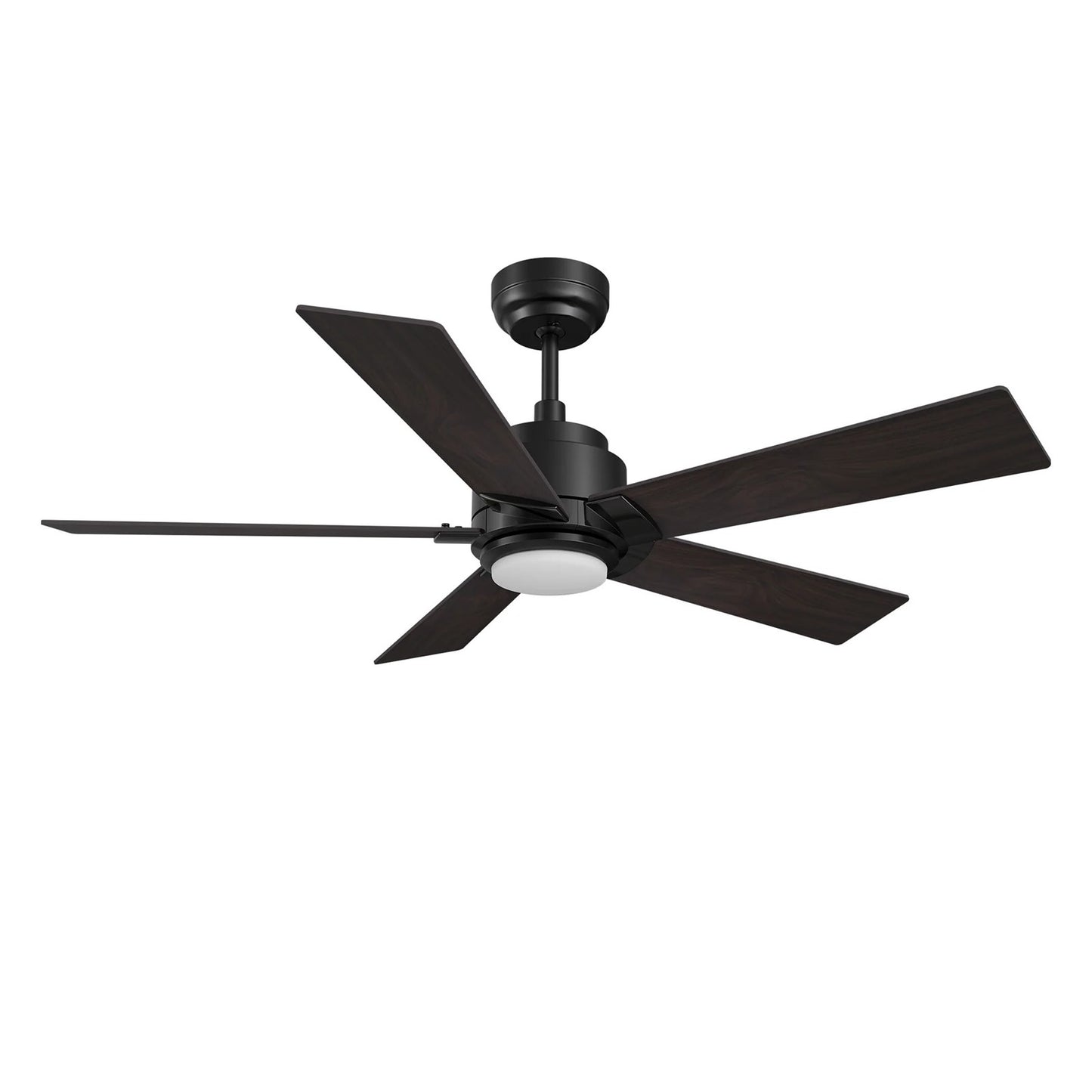 Carro Ascender 56in 5-Blade Smart Ceiling Fan | Modern Black Barnwood Plywood Blades | Living Room & Covered Patio | 14.7 x 56 x | Model SFR565J1-L11-BG-1