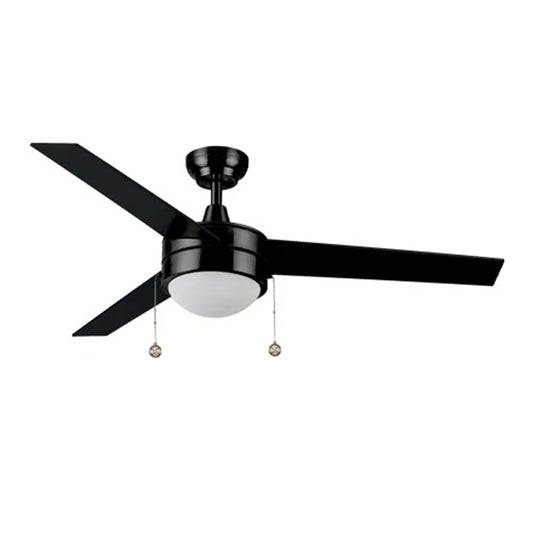 Carro Everett 48in 3-Blade Ceiling Fan | Black Plywood Blades with Integrated LED Light Kit | Bedroom & Living Room | 48 x 48 x | Model VWGA-483C-L11-B2-1