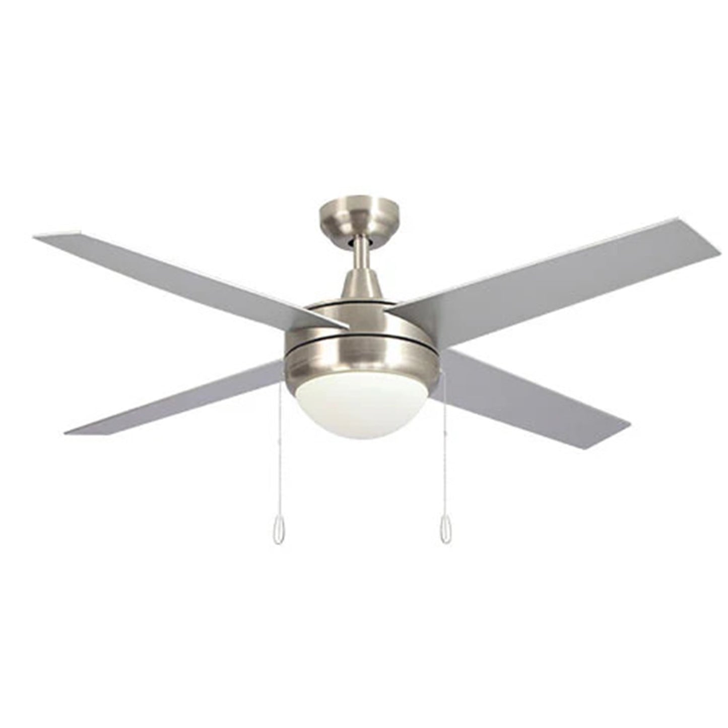 Carro Everett 48in 4-Blade Ceiling Fan | Brushed Nickel Plywood Blades | Living Room & Bedroom | 48 x 48 x 16 in | Model VWGA-484C-L11-SC-1