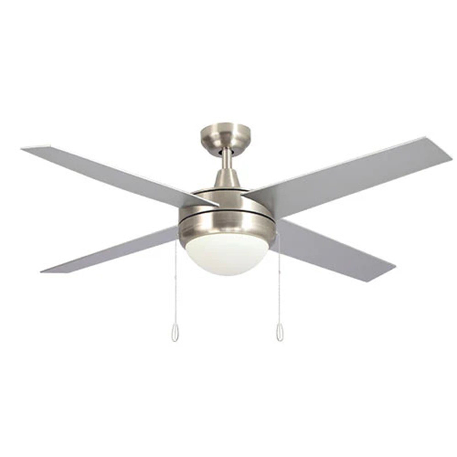 Carro Everett 48in 4-Blade Ceiling Fan | Brushed Nickel Plywood Blades | Living Room & Bedroom | 48 x 48 x 16 in | Model VWGA-484C-L11-SC-1