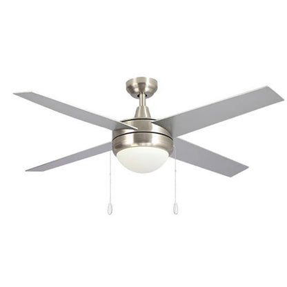 Carro Everett 48in 4-Blade Ceiling Fan | Brushed Nickel Plywood Blades | Living Room & Bedroom | 48 x 48 x 16 in | Model VWGA-484C-L11-SC-1