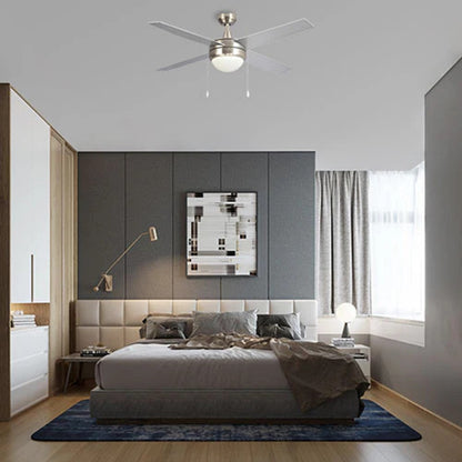 Carro Everett 48in 4-Blade Ceiling Fan | Brushed Nickel Plywood Blades | Living Room & Bedroom | 48 x 48 x 16 in | Model VWGA-484C-L11-SC-1