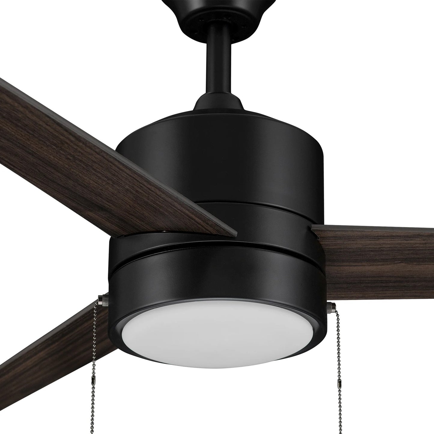 Carro Flint 52in 3-Blade Ceiling Fan | Black Barnwood Plywood Blades and Integrated LED | Living Room & Bedroom | 52 x 52 x | Model VWGA-523A5-L12-BG-1