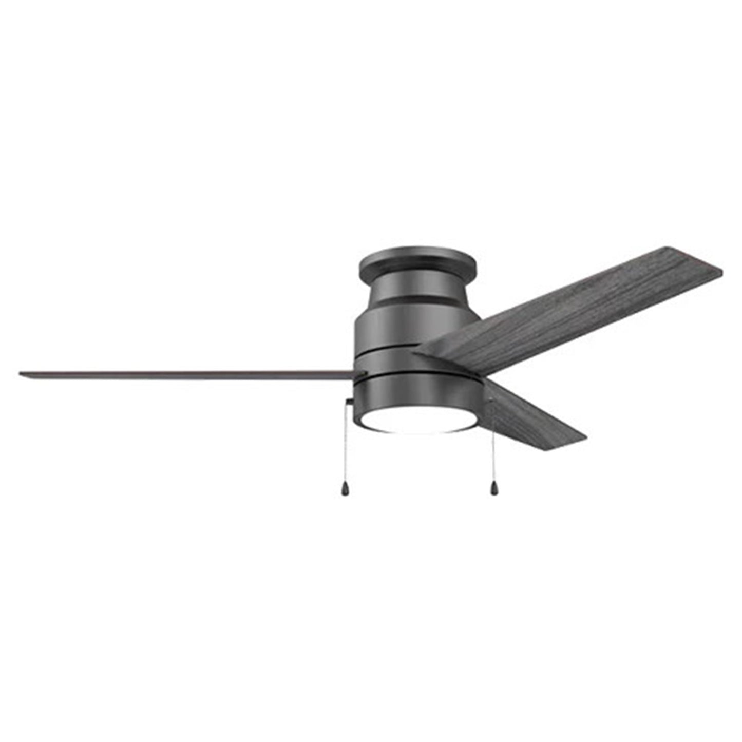 Carro Lamont 52in 3-Blade Flush Mount Ceiling Fan | Modern Black and Plywood | Living Room & Bedroom | 52 x 52 x 11.6 in | Model VWGA-523B-L12-B2-1