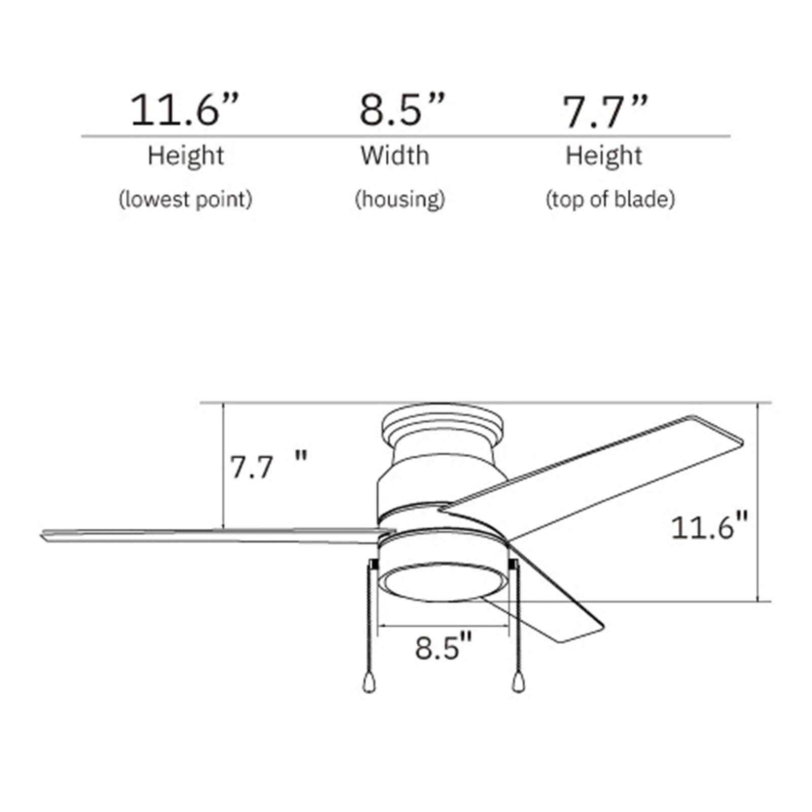 Carro Lamont 52in 3-Blade Flush Mount Ceiling Fan | Modern Black and Plywood | Living Room & Bedroom | 52 x 52 x 11.6 in | Model VWGA-523B-L12-B2-1