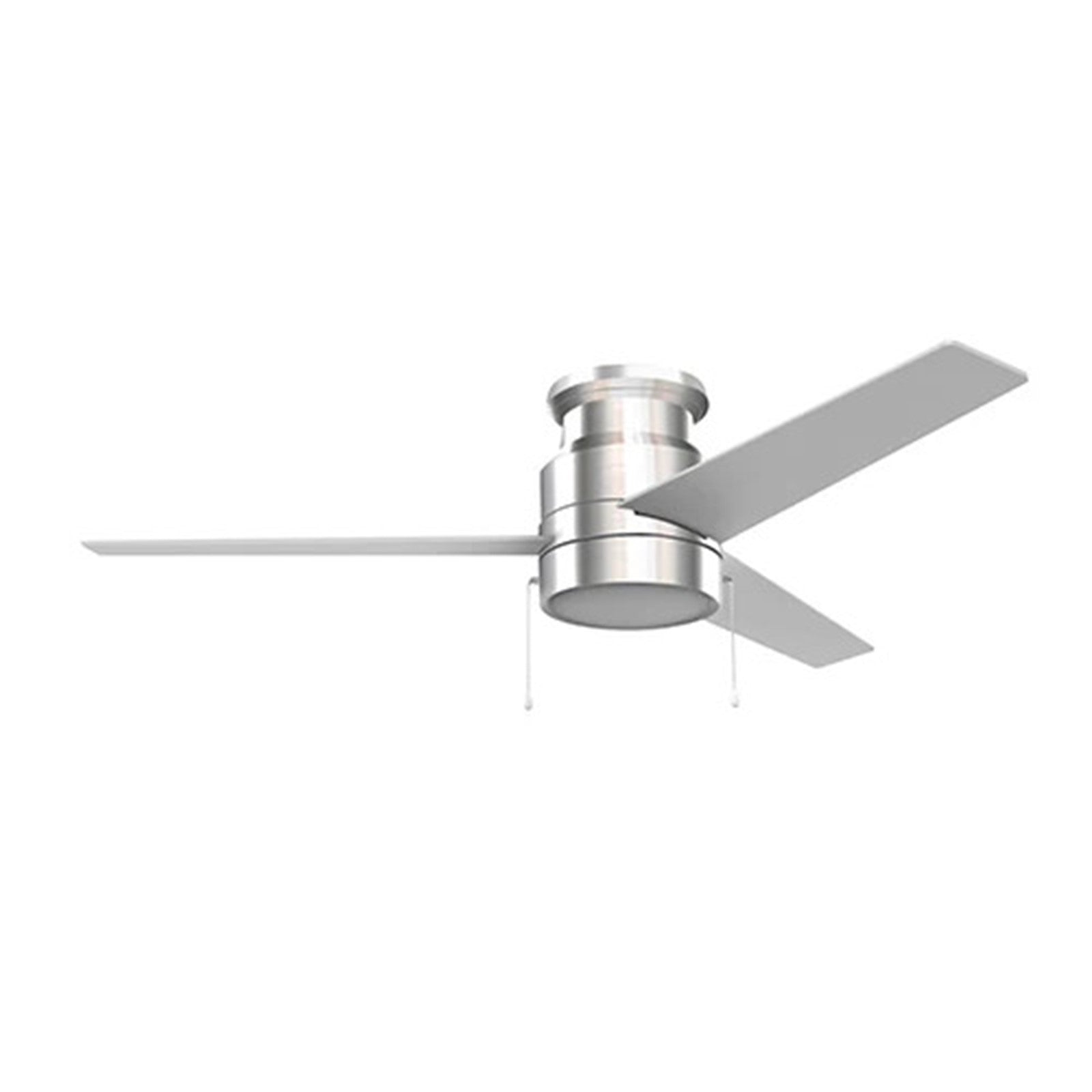 Carro Lamont 52in 3-Blade Flush Mount Ceiling Fan | Modern Brushed Nickel and Plywood | Living Room & Bedroom | 52 x 52 x 11.6 | Model VWGA-523B-L12-SC-1