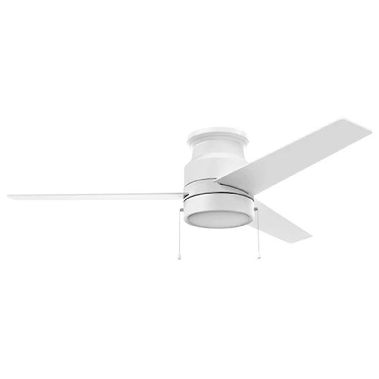 Carro Lamont 52in 3-Blade Flush Mount Ceiling Fan | Modern White and Plywood | Living Room & Bedroom | 52 x 52 x 11.6 in | Model VWGA-523B-L12-W1-1