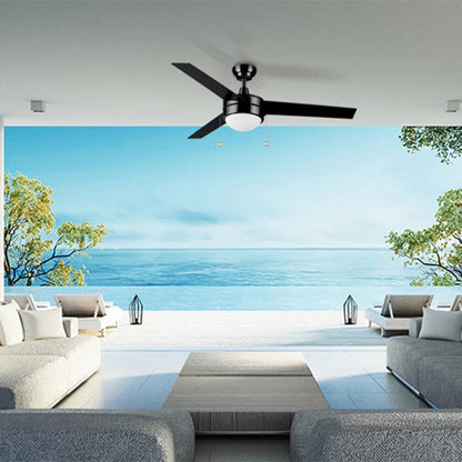 Carro Everett 52in 3-Blade Ceiling Fan | Black Plywood Blades and LED Light | Living Room & Bedroom | 52 x 52 x 16 in | Model VWGA-523C-L11-B2-1