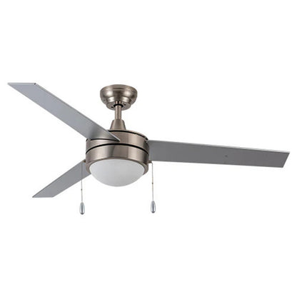 Carro Everett 52in 3-Blade Ceiling Fan | Brushed Nickel Plywood Blades and LED Light | Living Room & Bedroom | 52 x 52 x 16 in | Model VWGA-523C-L11-SC-1