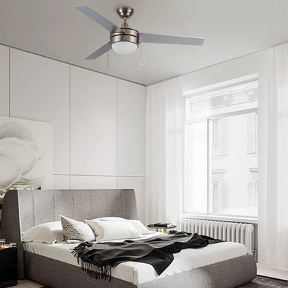 Carro Everett 52in 3-Blade Ceiling Fan | Brushed Nickel Plywood Blades and LED Light | Living Room & Bedroom | 52 x 52 x 16 in | Model VWGA-523C-L11-SC-1