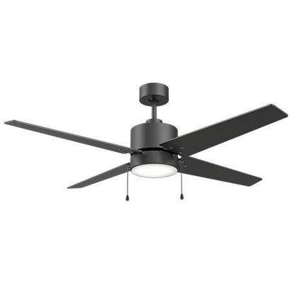 Carro Empire 52in 4-Blade Ceiling Fan | Black Plywood Blades and Integrated 3000K LED | Living Room & Bedroom | 52 x 52 x 15.5 | Model VWGA-524A3-L12-B2-1