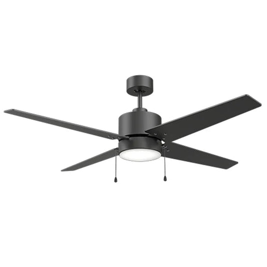 Carro Empire 52in 4-Blade Ceiling Fan | Black Plywood Blades and Integrated 3000K LED | Living Room & Bedroom | 52 x 52 x 15.5 | Model VWGA-524A3-L12-B2-1