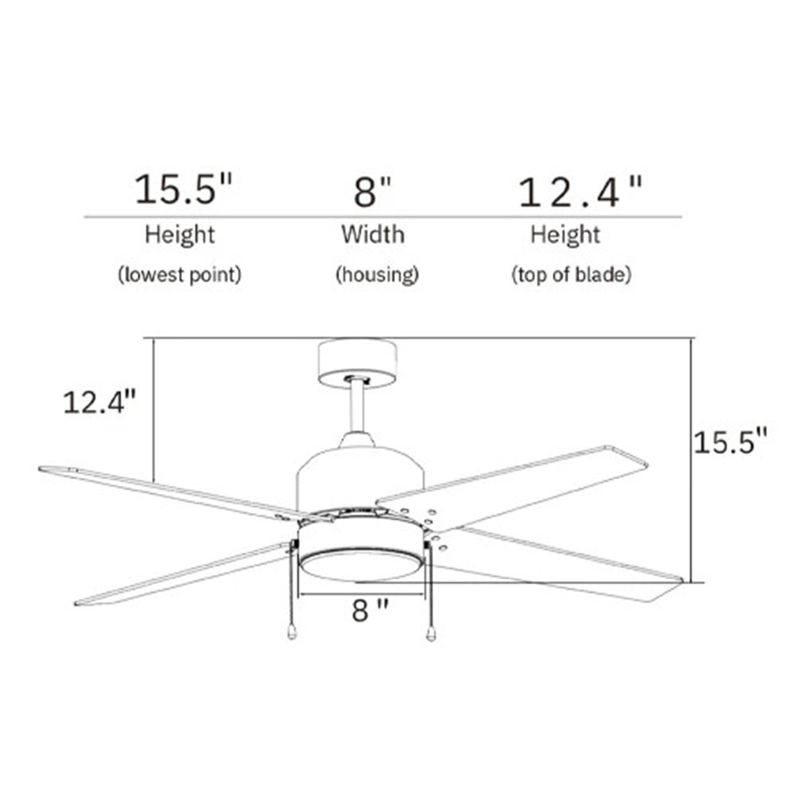 Carro Empire 52in 4-Blade Ceiling Fan | Brushed Nickel Plywood Blades with Integrated 3000K LED | Living Room & Bedroom | 52 x | Model VWGA-524A3-L12-S2-1
