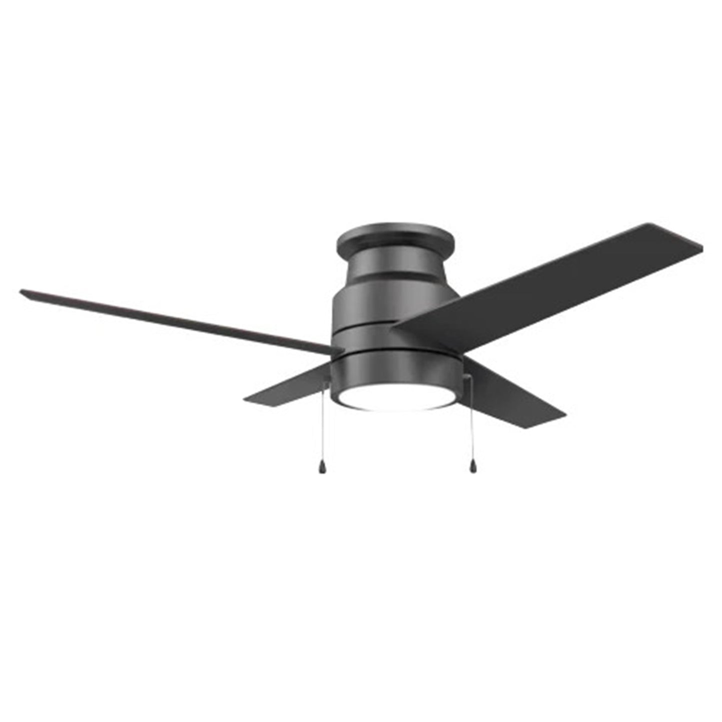 Carro Lamont 52in 4-Blade Flush Ceiling Fan | Black Plywood Blades with Integrated 3000K LED | Living Room & Bedroom | 52 x 52 | Model VWGA-524B-L12-B2-1
