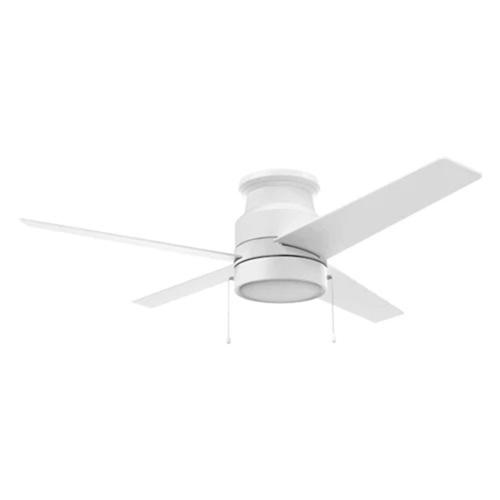 Carro Lamont 52in Flush Mount Ceiling Fan | White Plywood Blades with Integrated 3000K LED | Living Room & Bedroom | 52 x 52 x | Model VWGA-524B-L12-W1-1