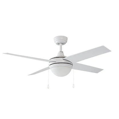 Carro Everett 52in 4-Blade Ceiling Fan | Modern White Plywood Blades and Integrated 3000K LED | Living Room & Large Indoor | Model VWGA-524C-L11-W1-1