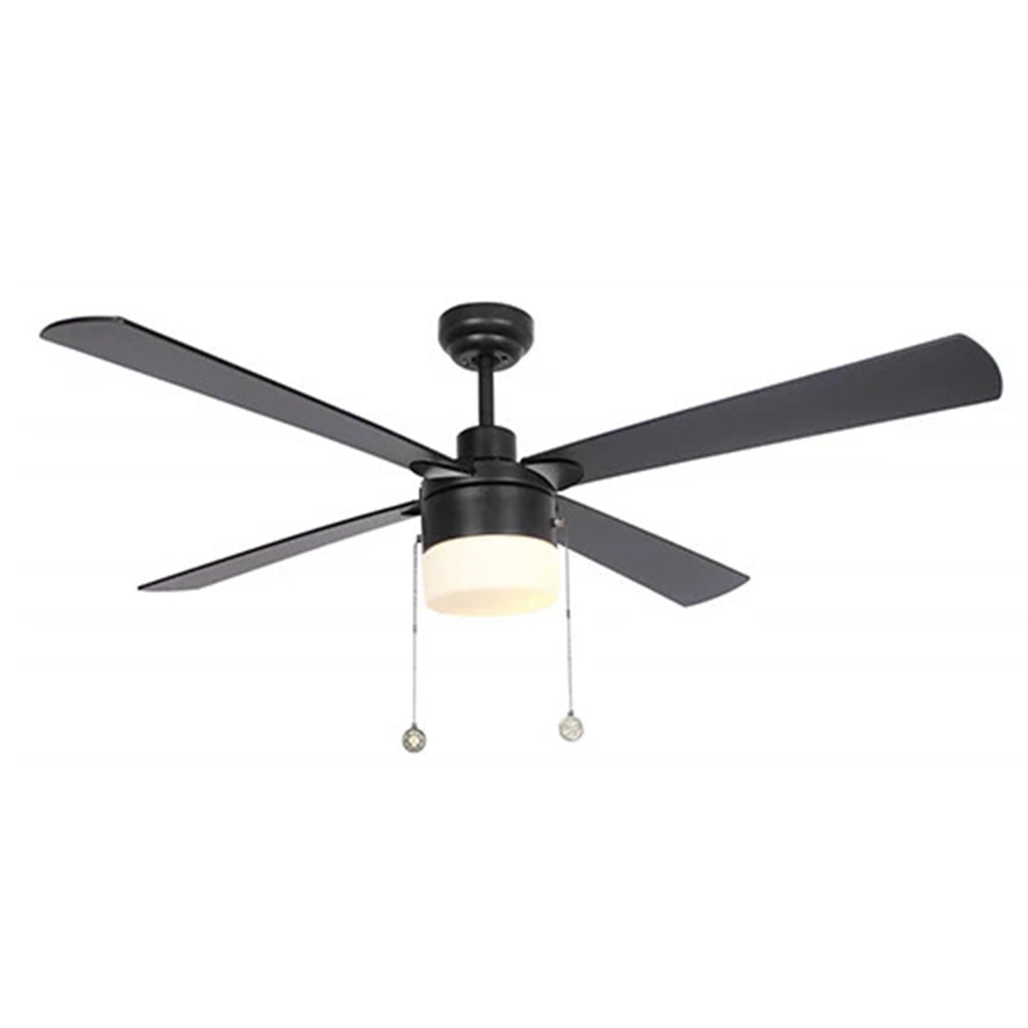 Carro Amalfi 52in 4-Blade Ceiling Fan | Modern Black Plywood Blades and Pull Chain Control | Living Room & Large Indoor Spaces | Model VWGA-524H2-L11-B2-1
