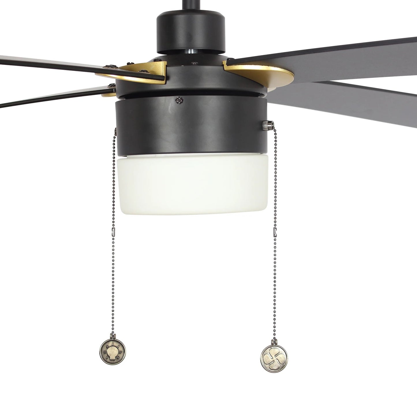 Carro Amalfi 52in 4-Blade Ceiling Fan | Modern Black Plywood Blades and Pull Chain Control | Living Room & Large Indoor Spaces | Model VWGA-524H2-L11-B2-1