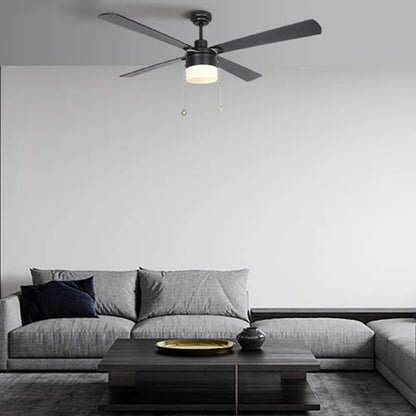 Carro Amalfi 52in 4-Blade Ceiling Fan | Modern Black Plywood Blades and Pull Chain Control | Living Room & Large Indoor Spaces | Model VWGA-524H2-L11-B2-1