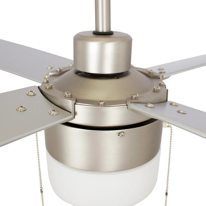 Carro Amalfi 52in 4-Blade Ceiling Fan | Modern White Plywood Blades and Pull Chain Control | Living Room & Large Indoor Spaces | Model VWGA-524H2-L11-W1-1
