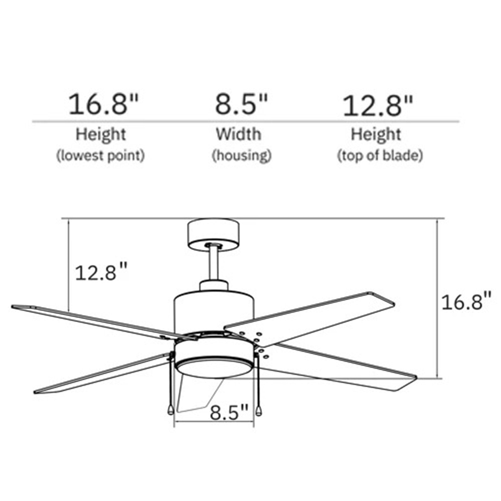 Carro Empire 52in 5-Blade Ceiling Fan | Modern Black Plywood Blades and Integrated 3000K LED | Living Room & Large Indoor | Model VWGA-525A3-L12-B2-1