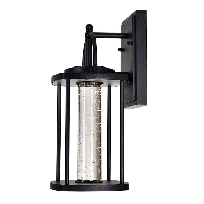 CWI Lighting Greenwood 13"H Outdoor Wall Light, Black/Clear