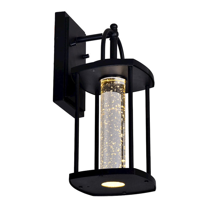 CWI Lighting Greenwood 13"H Outdoor Wall Light, Black/Clear
