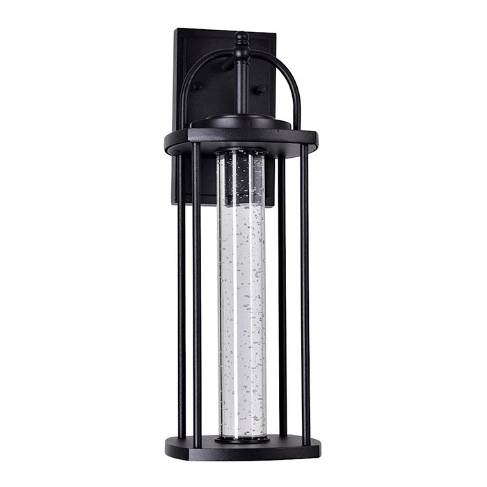 CWI Lighting Greenwood 17"H Outdoor Wall Light, Black/Clear