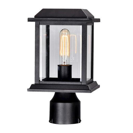 CWI Blackbridge 1 Light Outdoor Lantern Head, Black/Clear - 0409PT6-1-101