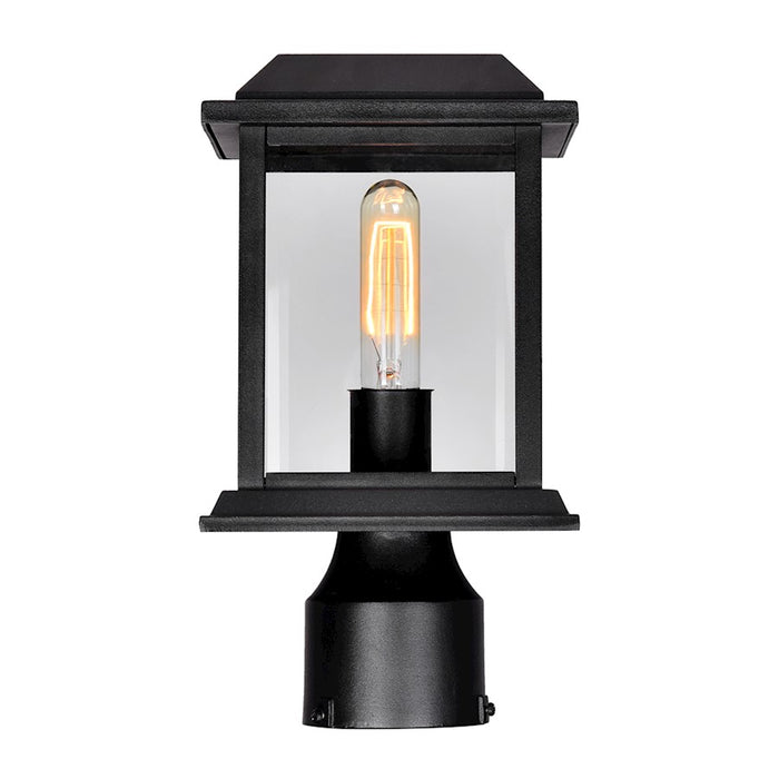 CWI Blackbridge 1 Light Outdoor Lantern Head, Black/Clear