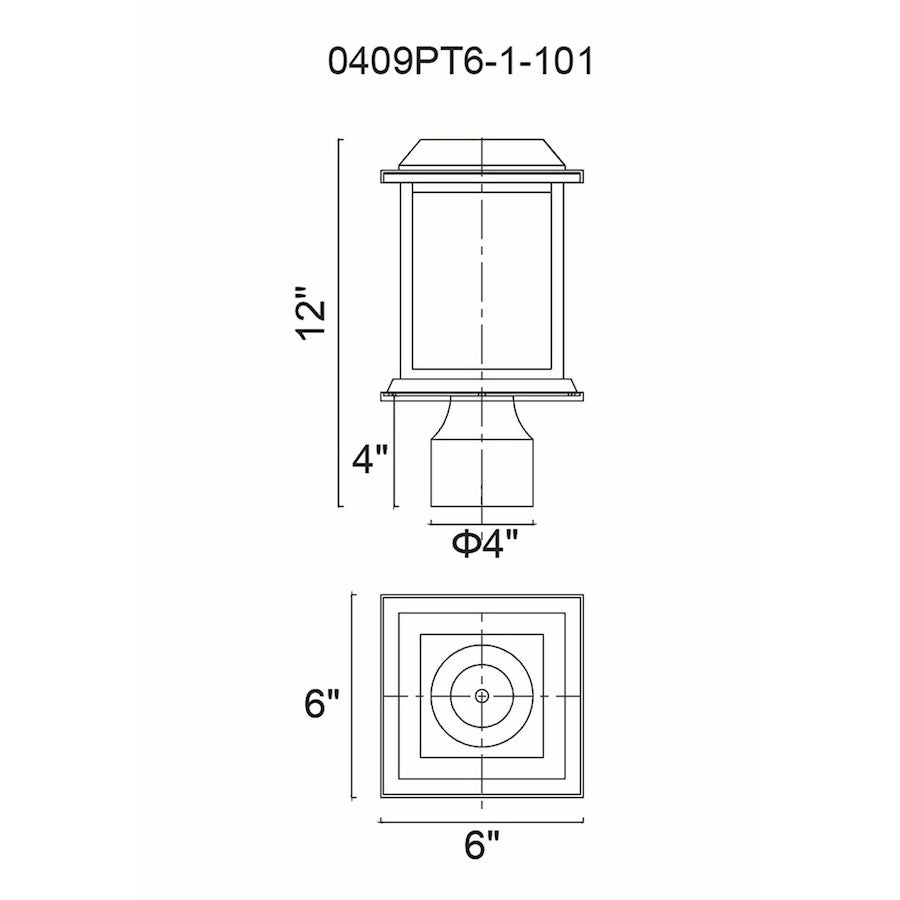 1 Light Outdoor Lantern Head