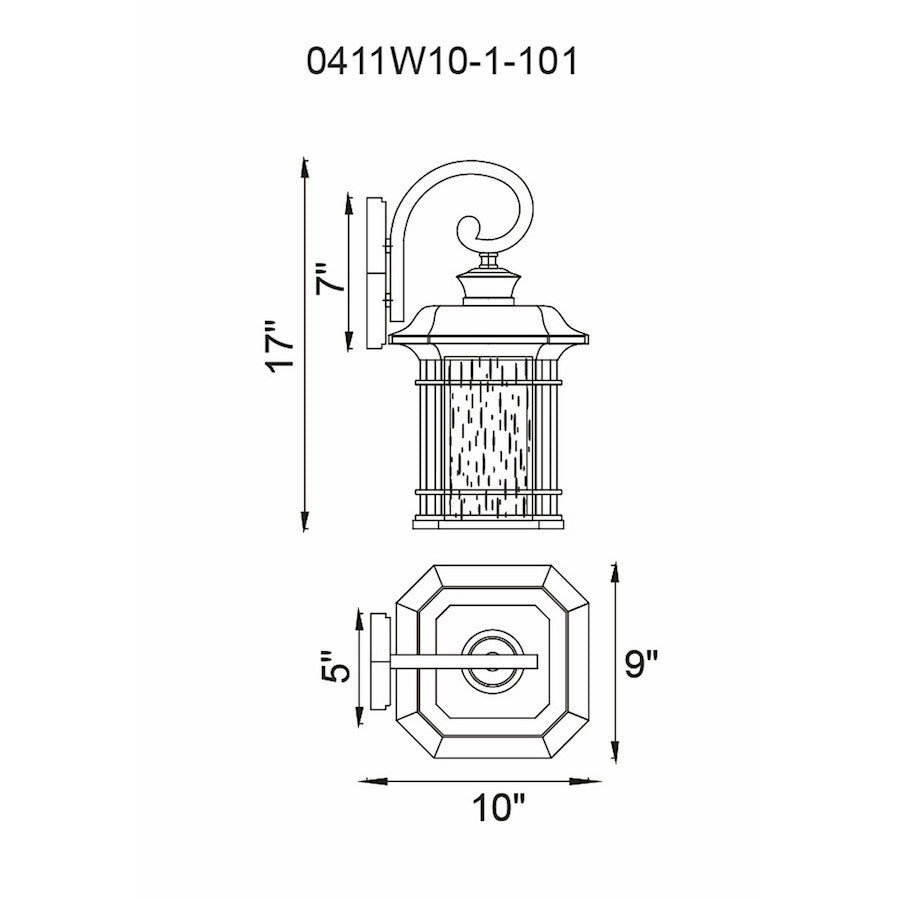 1 Light 17" Outdoor Wall Sconce