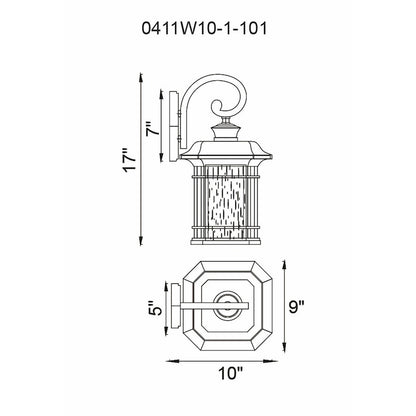 1 Light 17" Outdoor Wall Sconce