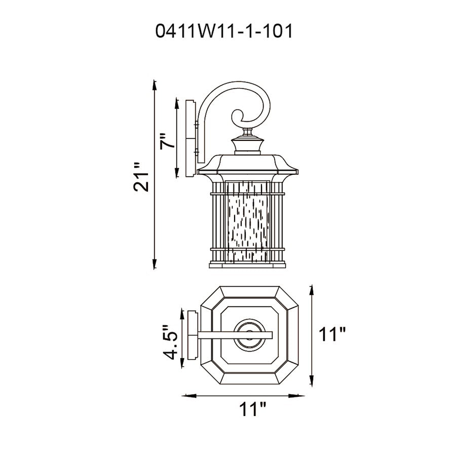 1 Light Outdoor Wall Sconce