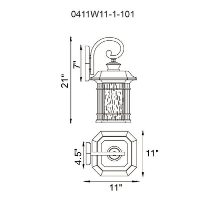 1 Light Outdoor Wall Sconce