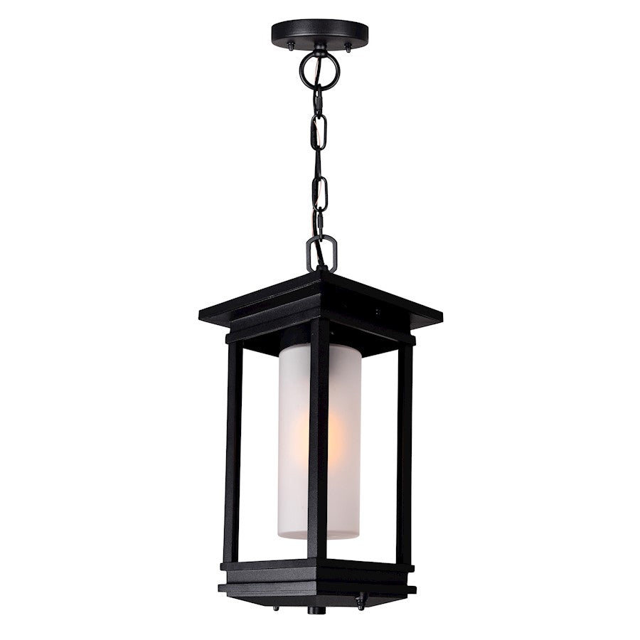 1 Light Outdoor Hanging Light, Black