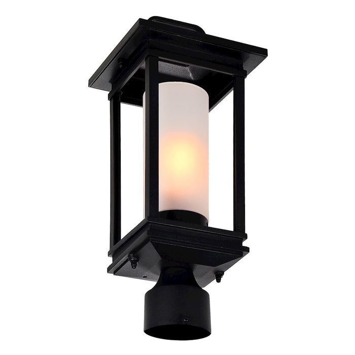 CWI Granville 1 Light Outdoor Lantern Head, Black/Frosted