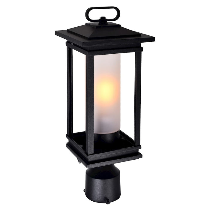 CWI Granville 1 Light Outdoor Lantern Head, Black/Frosted