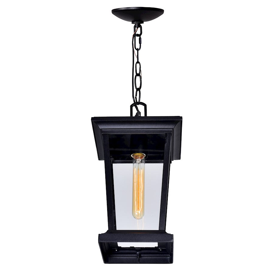 1 Light Outdoor Hanging Light, Black