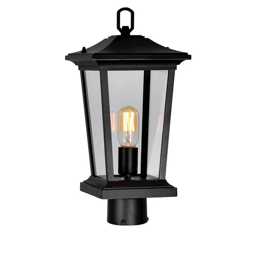 CWI Lighting Leawood 1 Light Outdoor Lantern Head, Black/Clear - 0413PT8-1-101