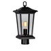 CWI Lighting Leawood 1 Light Outdoor Lantern Head, Black/Clear - 0413PT8-1-101